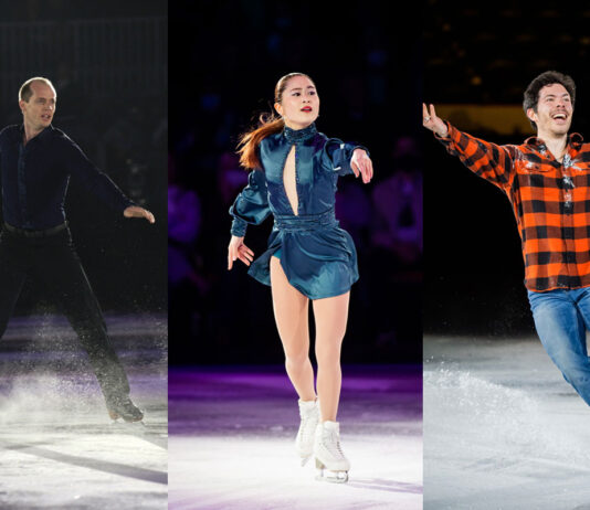 Stars on Ice 2023カナダツアー、いよいよ5月18日にバンクーバーで開催 Stars on Ice 2023 Canada Tourに出演する、左から、カート・ブラウニングさん、宮原知子さん(Photo Credit Danielle Earl)、キーガン・メッシングさん(Photo Credit Danielle Earl)。Photo provided by Stars on Ice 2023 Canada Tour