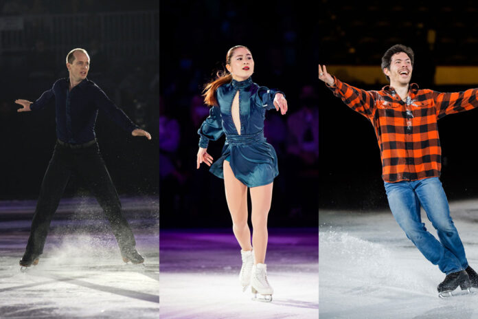 Stars on Ice 2023 Canada Tourに出演する、左から、カート・ブラウニングさん、宮原知子さん（Photo Credit Danielle Earl）、キーガン・メッシングさん（Photo Credit Danielle Earl）。Photo provided by Stars on Ice 2023 Canada Tour