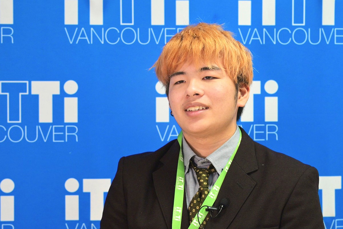 福田泰雅さん（16才）香川出身、兵庫在住。 iTTTi Vancouver（イッティ・バンクーバー）5カ月コースに通っている。Photo by Koichi Saito