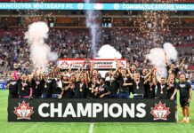 最後はGK高丘の好守で優勝をがっちり!ホワイトキャップスがカナダチャンピオンに! バンクーバー・ホワイトキャップス、Canadian Championship優勝!2023年6月7日、BCプレース。Photo by Koichi Saito