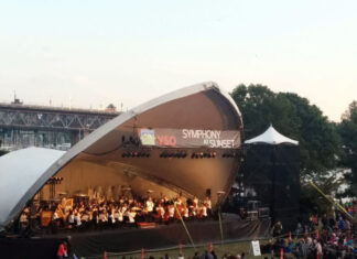 バンクーバー交響楽団 “Symphony at Sunset”今年も開催 バンクーバー交響楽団 “Symphony at Sunset”。2019年7月7日、バンクーバー市Sunset Beach Park。Photo by Japan Canada Today