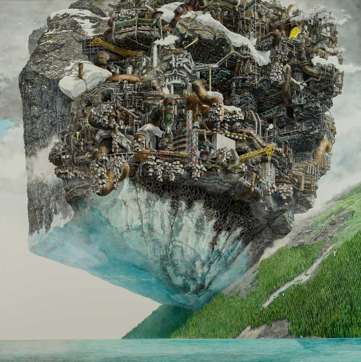 Manabu Ikeda, Meltdown, 2013 pen and acrylic ink on paper, mounted on board 122 × 122 cm Chazen Museum of Art, University of Wisconsin–Madison Colonel Rex W. and Maxine Schuster Radsch Endowment Fund purchase, 2013.24