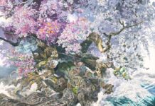 池田学 北米初大規模個展 “Flowers from the Wreckage” 後編「バンクーバーの出会いから続く挑戦」 Manabu Ikeda, 誕生 Rebirth, 2013–2016 pen, acrylic ink, and transparent watercolour on paper, mounted on board 300 × 400 cm Collection of Saga Prefectural Art Museum, Saga, Japan Digital Archive by Toppan Printing Co., Ltd