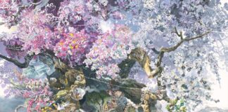 池田学 北米初大規模個展 “Flowers from the Wreckage” 後編「バンクーバーの出会いから続く挑戦」 Manabu Ikeda, 誕生 Rebirth, 2013–2016 pen, acrylic ink, and transparent watercolour on paper, mounted on board 300 × 400 cm Collection of Saga Prefectural Art Museum, Saga, Japan Digital Archive by Toppan Printing Co., Ltd