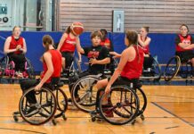 車いすバスケットボール女子U25日本代表、充実のバンクーバー合宿で自信に 車いすバスケットボール女子U25日本代表とカナダ代表の練習試合の様子。2023年8月19日、リッチモンド市オリンピックオーバル。Photo by Koichi Saito