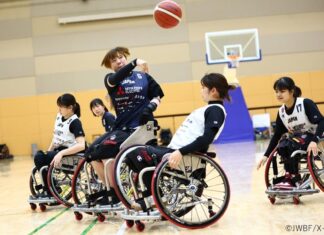 車いすバスケットボール女子U25日本代表、リッチモンドでカナダ代表と友好試合開催! 車いすバスケットボール女子U25日本代表。写真提供:日本車いすバスケットボール連盟(JWBF)