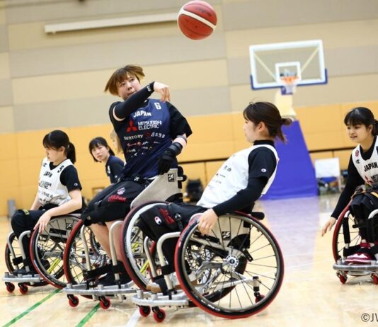 車いすバスケットボール女子U25日本代表、リッチモンドでカナダ代表と友好試合開催! 車いすバスケットボール女子U25日本代表。写真提供:日本車いすバスケットボール連盟(JWBF)