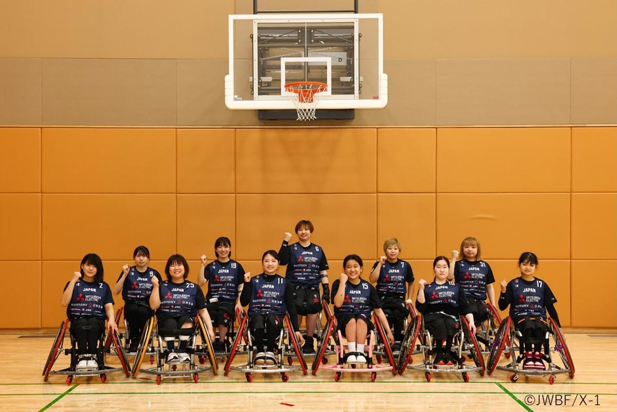 車いすバスケットボール女子U25日本代表。写真提供：日本車いすバスケットボール連盟（JWBF）