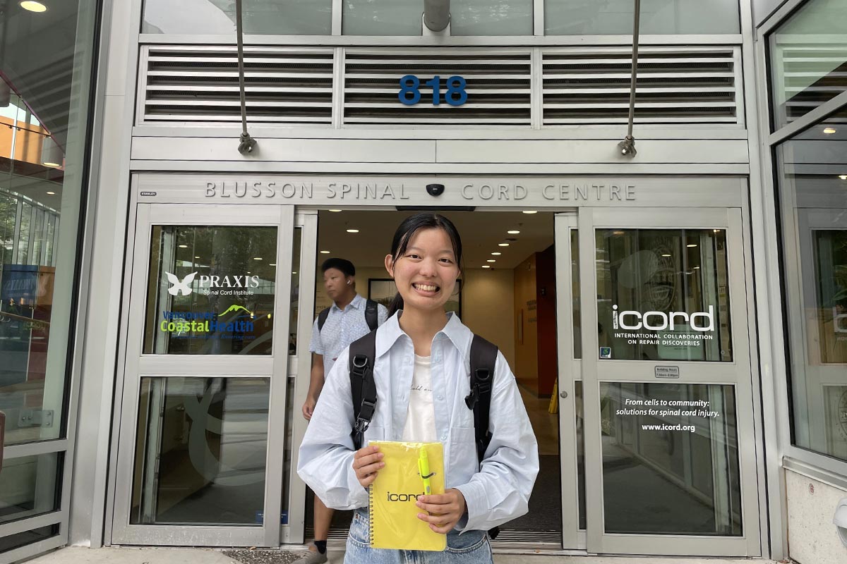 ブリティッシュコロンビア大学にあるThe International Collaboration on Repair Discoveries（ICORD）施設を見学。写真提供：山野里紗さん