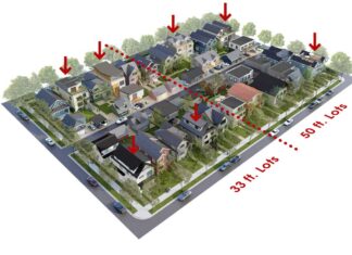 バンクーバー市が条例改正、一戸建て用の区画にマルチプレックス建設が可能に Image from City of Vancouver