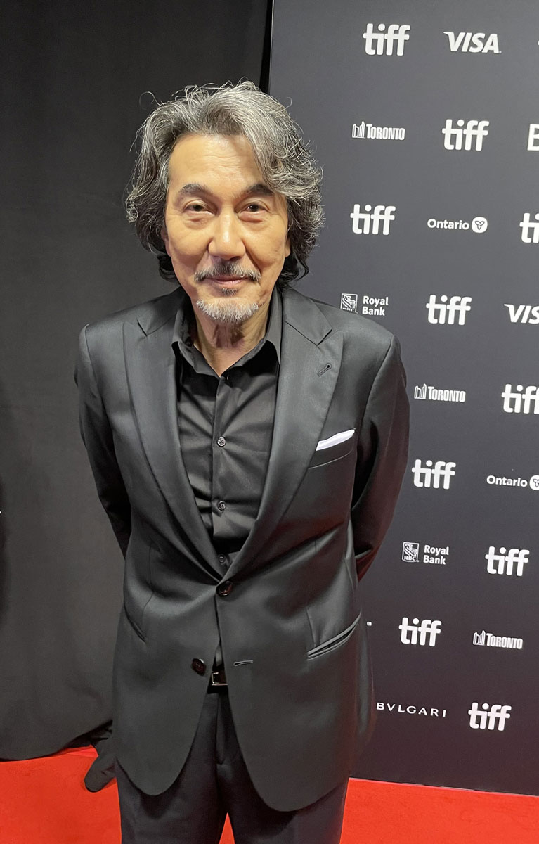 TIFF2023上映作品「パーフェクト・デイズ」主演の役所広司さん。レッドカーペットに現れるとファンから大喝采を浴びた。Photo by Michiru Miyai