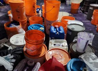 ミッションで250万ドル相当のフェンタニルが見つかる ブリティッシュ・コロンビア州ミッションで見つかったフェンタニル・ラボの内部の様子。Photo from Mission RCMP website