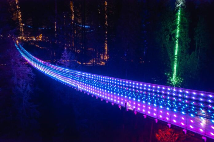 Canyon Lights at Capilano Suspension Bridge Park; Photo courtesy of Capilano Suspension Bridge Park