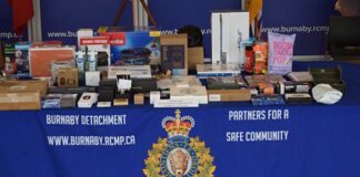 メトロバンクーバーでアマゾン運転手3人が盗難で逮捕される Photo from Burnaby RCMP website