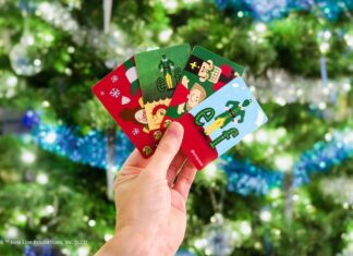 トランスリンクがクリスマス映画「エルフ」記念コンパスカード発売 「エルフ」デザインコンパスカードは4種類。Photo by TransLink