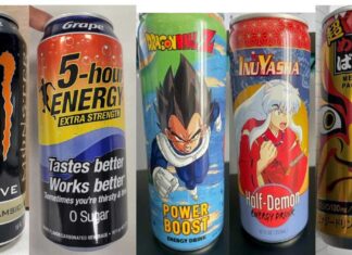 Red Bull、InuYasha、Dragonball Zも対象、高濃度カフェイン入りエナジードリンク45種リコール カナダ食品検査庁(CFIA)がウェブサイトで発表したリコール対象ドリンクの一部。Photo from CFIA