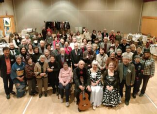 桜楓会2024年新年会を開催、寒空でも会場は温かく賑わう 桜楓会参加者の集合写真。2024年1月11日、日系文化センター・博物館。Photo by 古川紋/Japan Canada Today