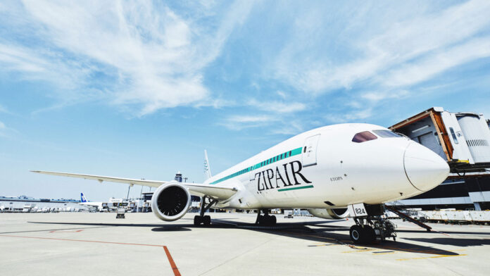 ZIPAIR機。写真：ZIPAIR Tokyo