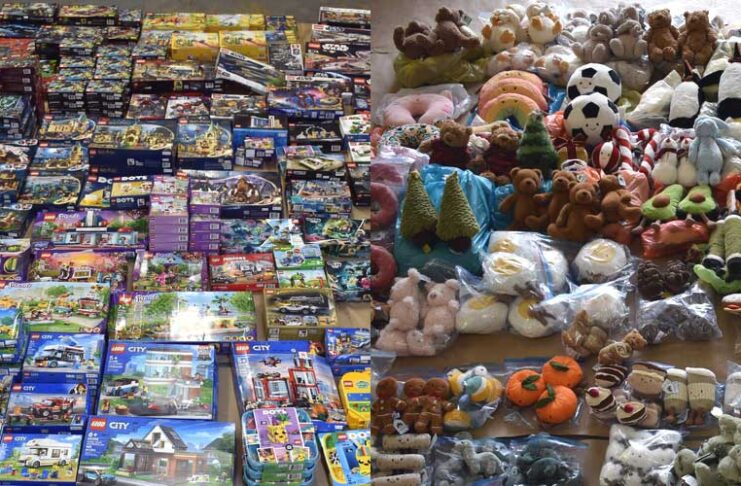 大量の盗品レゴとジェリーキャットがリッチモンド市で見つかる 押収されたレゴ(左)とジェリーキャット。Photo from Richmond RCMP website