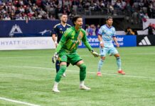 GK高丘、2024 MLS Save of the Yearにノミネート ホームで2カ月ぶりの白星となったホワイトキャップス。コロラド・ラピッズ戦。2024年6月1日、BCプレース。Photo by Koichi Saito/Japan Canada Today