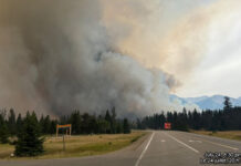 ジャスパー国立公園を山火事が襲う 2024年7月24日午後8時30分(山岳部標準時)Photo from Jasper National Park, Parks Canada X post
