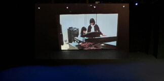 「おかあさんの被爆ピアノ(Hiroshima Piano)」上映会を終えて 映画の一場面と上映会の様子。2024年8月4日、バンクーバー市。Photo by Koichi Saito/ Japan Canada Today