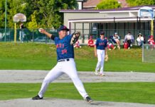 朝日レガシーゲーム2024、今年は10周年の特別な試合に レガシーゲーム。青のユニフォームは2025年ジャパンツアーチーム。2024年9月2日、バンクーバー市。Photo by Koichi Saito/Japan Canada Today