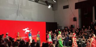 一度は着てみたい「HAYAMA SUNDAY」 デザイナーの杉本伸子さんインタビュー~バンクーバー・ファッションウィーク2025春夏 カラフルなデザインが楽しい「HAYAMA SUNDAY」。2024年10月26日、バンクーバー市。Photo by Jenna Park