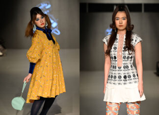 「遊び心あふれるノーティーファッションで魅了」バンクーバー・ファッション・ウィーク2025秋冬コレクション maison de chatnoirの服をまとったモデルたち。2025年4月8日、バンクーバー市。写真提供: Vancouver Fashion Week