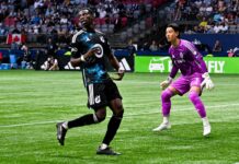 ホワイトキャップス ホームで無敗記録更新、次はメキシコシティでCCC決勝に挑む ミネソタ・ユナイテッド戦。2025年5月28日、BCプレース。Photo by Koichi Saito/Japan Canada Today