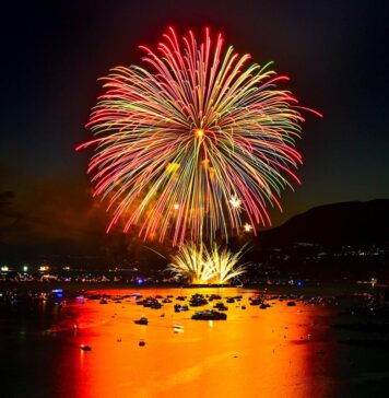 Honda Celebration of Light 2025 カナダ競演で華やかに、優勝はノバスコシア Honda Celebration of Light 2025、ユーコン準州の花火。2025年7月19日、バンクーバー市。Photo by Koichi Saito