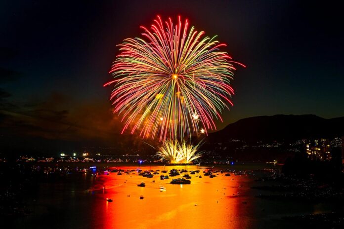 Honda Celebration of Light 2025、ユーコン準州の花火。2025年7月19日、バンクーバー市。Photo by Koichi Saito