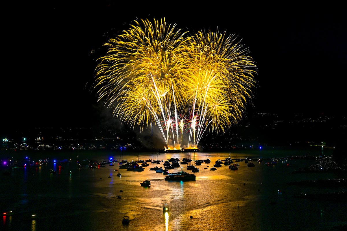 Honda Celebration of Light 2025、ユーコン準州の花火。2025年7月19日、バンクーバー市。Photo by Koichi Saito