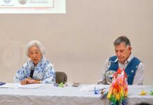 広島・長崎から80年、証言継承と平和の誓いを次世代へ バンクーバーに集う 静かな口調で自身の被曝体験を語るランメル幸さん。2025年7月5日、バンクーバー市。Photo by Koichi Saito