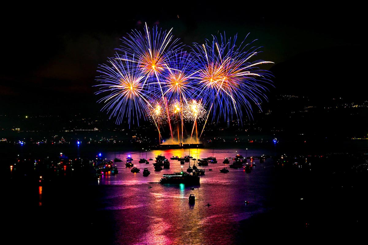 Honda Celebration of Light 2025、ユーコン準州の花火。2025年7月19日、バンクーバー市。Photo by Koichi Saito