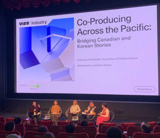 「映画を作りたい人へ捧げる」バンクーバー国際映画祭セミナー VIFFシアターでのセミナーの様子。2025年10月7日、バンクーバー市。Photo by Jenna Park/Japan Canada Today