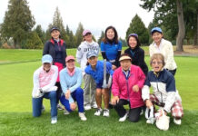 バンクーバーで第54回スーパーレディースゴルフ大会開催 スーパーレディースゴルフ大会2025に参加者で。2025年9月26日、バンクーバー市。写真提供 塩入勝子さん