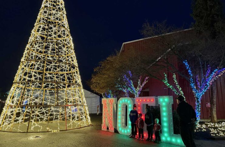 2025年 バンクーバーイルミネーション特集 ライトナイトの屋外エリアの様子。2025年11月26日、サレー市。撮影:日加トゥデイ