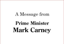 A Message from Mark Carney Prime Minister of Canada