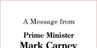 A Message from Mark Carney Prime Minister of Canada