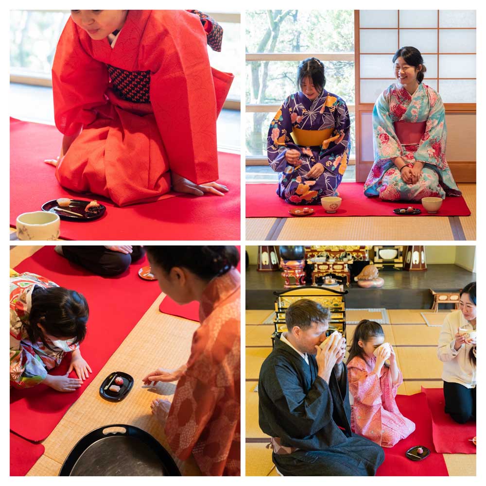 「カラフルな着物を楽しむ子供たち 和の学校@東漸寺にて」写真家:Haruka