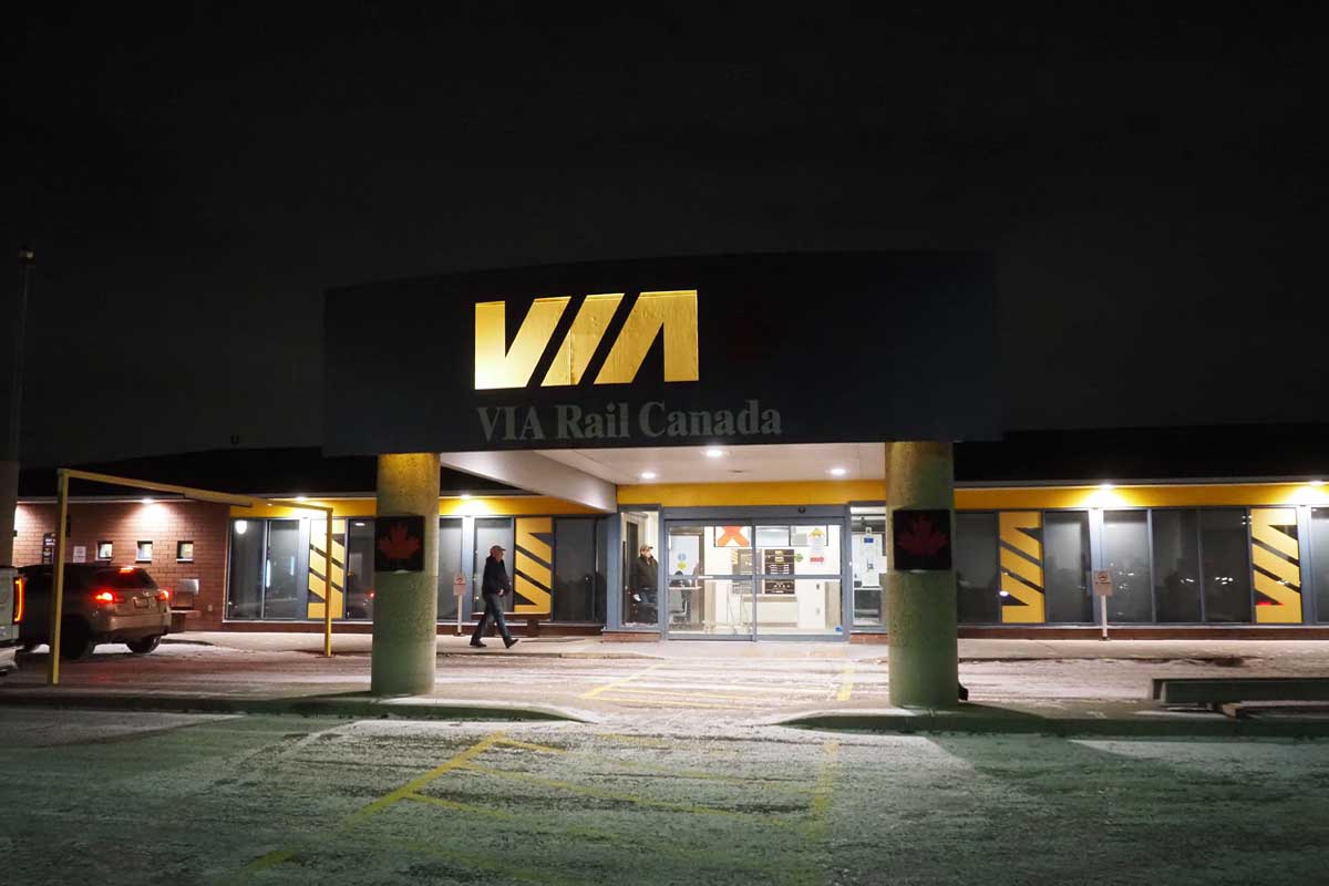 ＶＩＡ鉄道カナダのエドモントン駅舎（大塚圭一郎撮影）