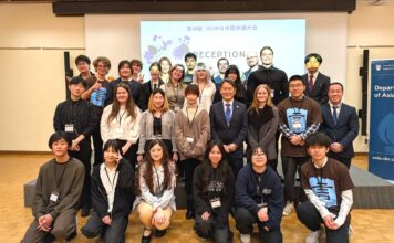 「日本語に思いを乗せて」第38回BC州日本語弁論大会開催 髙橋総領事と出場者が揃って。2026年3月7日、バンクーバー市。撮影 三島直美/日加トゥデイ