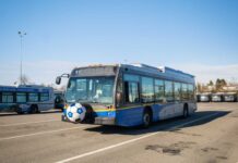 トランスリンク、W杯2026に向けメトロバンクーバー運行計画を発表 トランスリンクのワールドカップ仕様サッカーバス。Photo by Translink