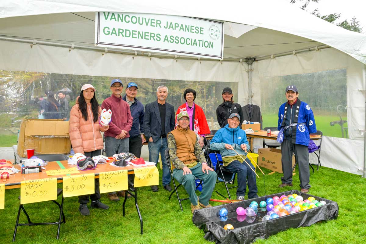バンクーバー日系ガーデナーズ協会のブース。新しく造園した日本庭園を手掛けた。2026年4月11日、バンクーバー市。写真　斉藤光一／日加トゥデイ