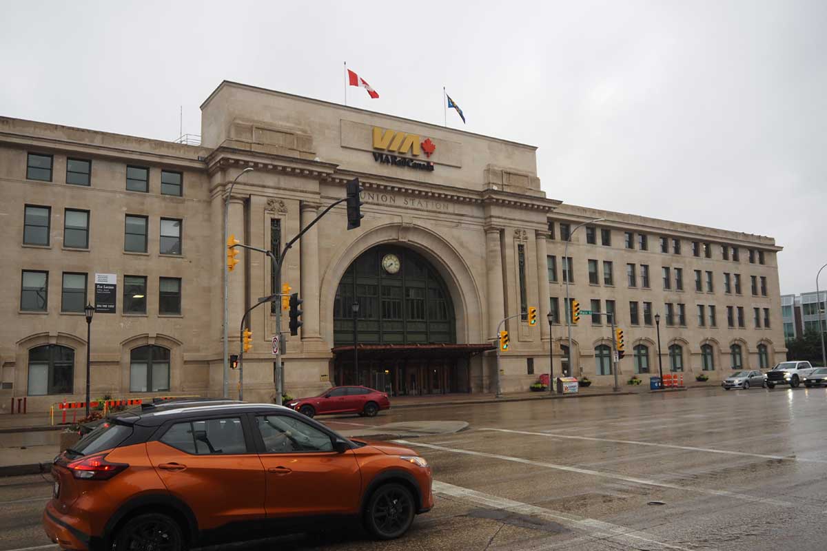 ＶＩＡ鉄道カナダのウィニペグ駅（大塚圭一郎撮影）