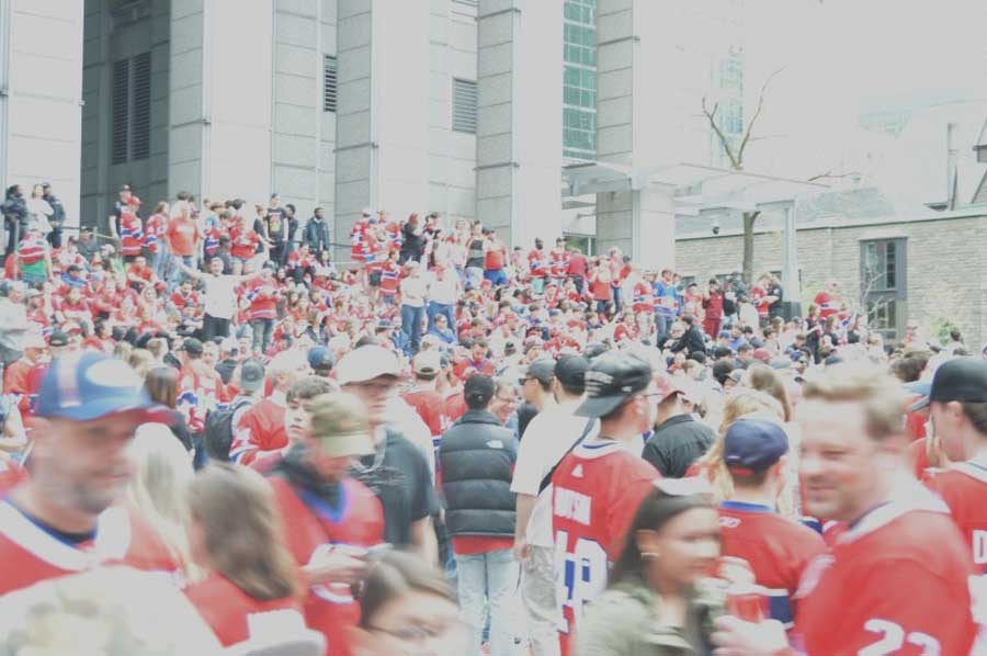 Red Wave in Downtown Montréal