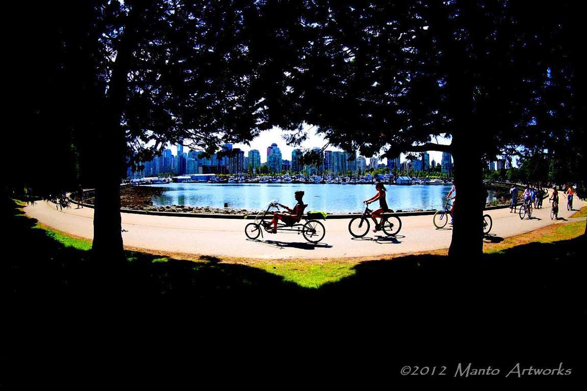 「Around the sea wall in Summer Sunny day!!!!Stanley Park」by Manto Artworks