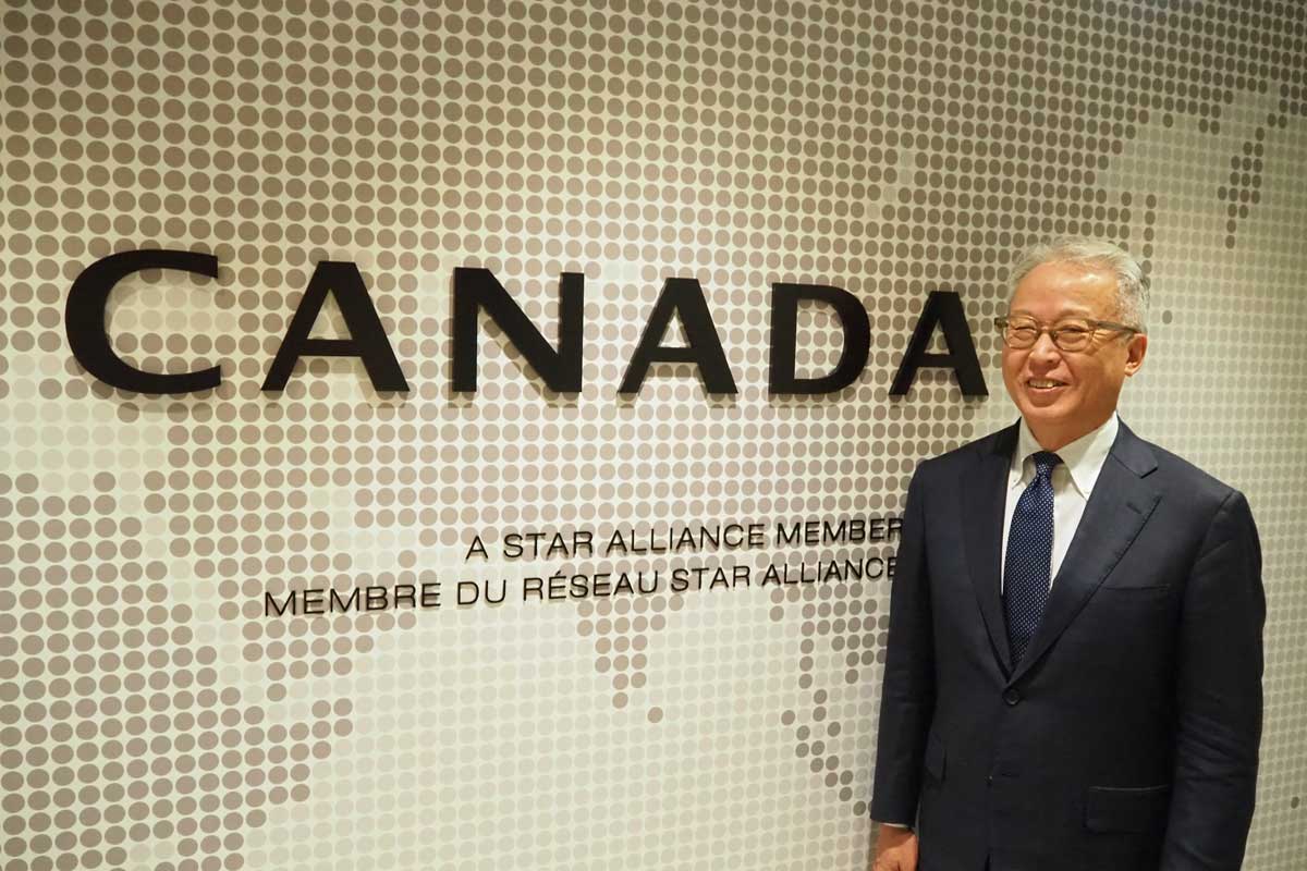 エア・カナダの伊藤正彰・日本地区カントリーセールスマネージャー(東京都で大塚圭一郎撮影)
