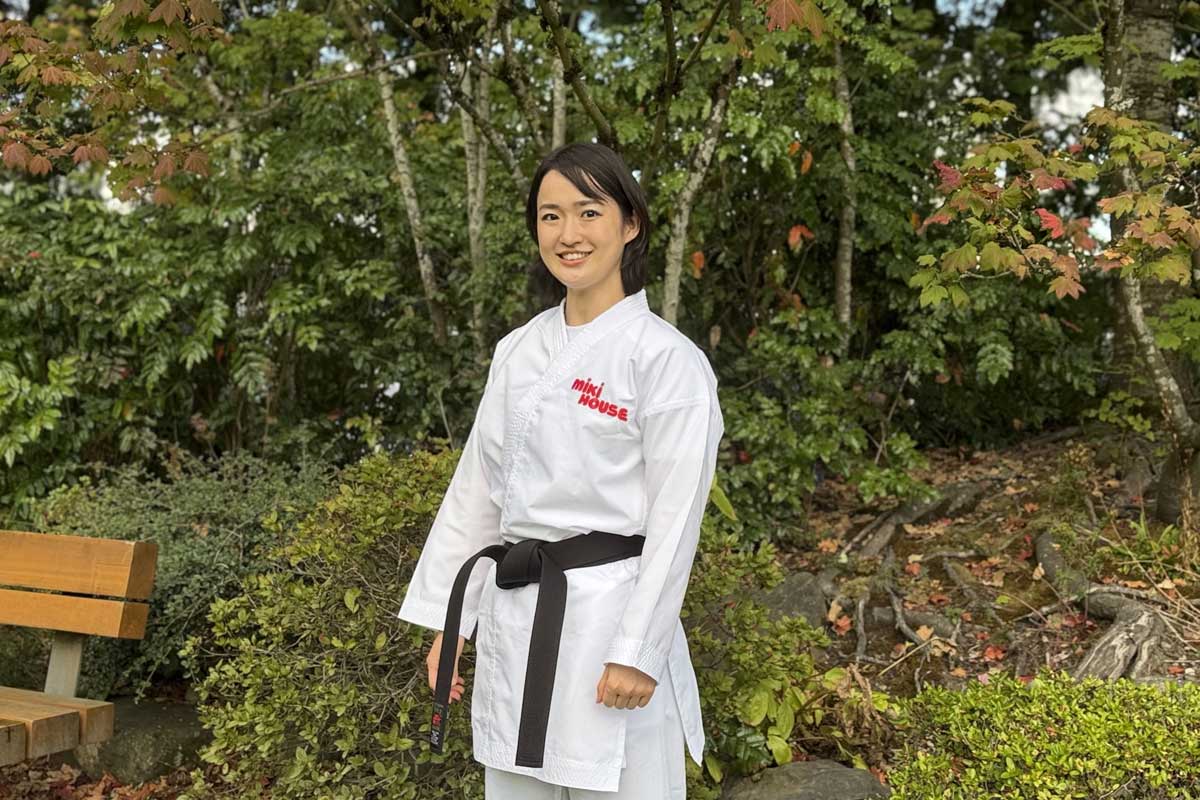 「戻っておいでと言ってくれる場所があるのは、私にとって大きな財産の一つです」と、個別インタビューで語った清水希容さん。2026年8月27日、バーナビー市。撮影　田上麻里亜／日加トゥデイ
